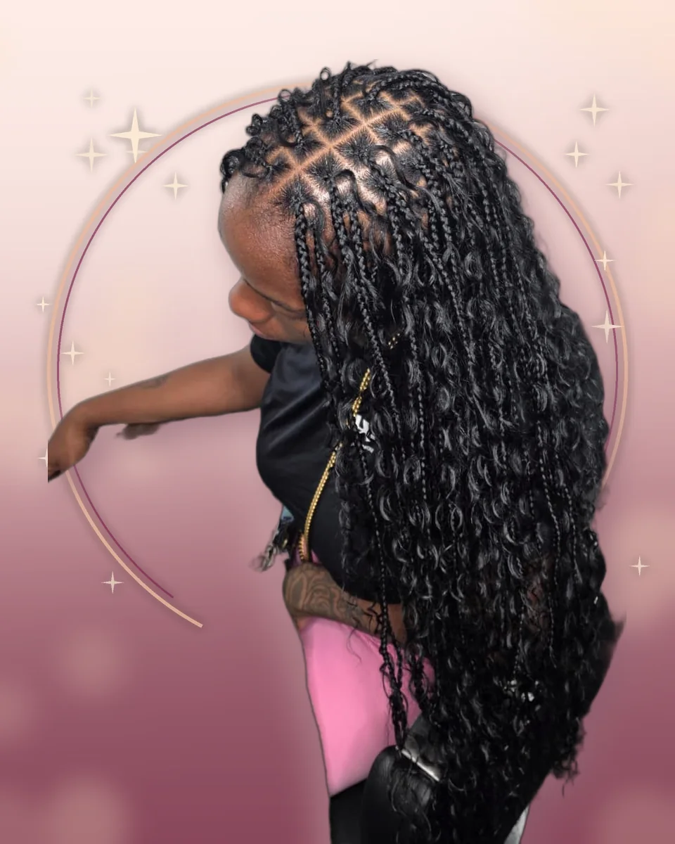 Black Boho Knotless